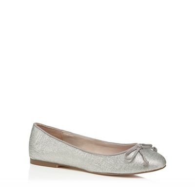 Silver 'Angela' slip-on shoes